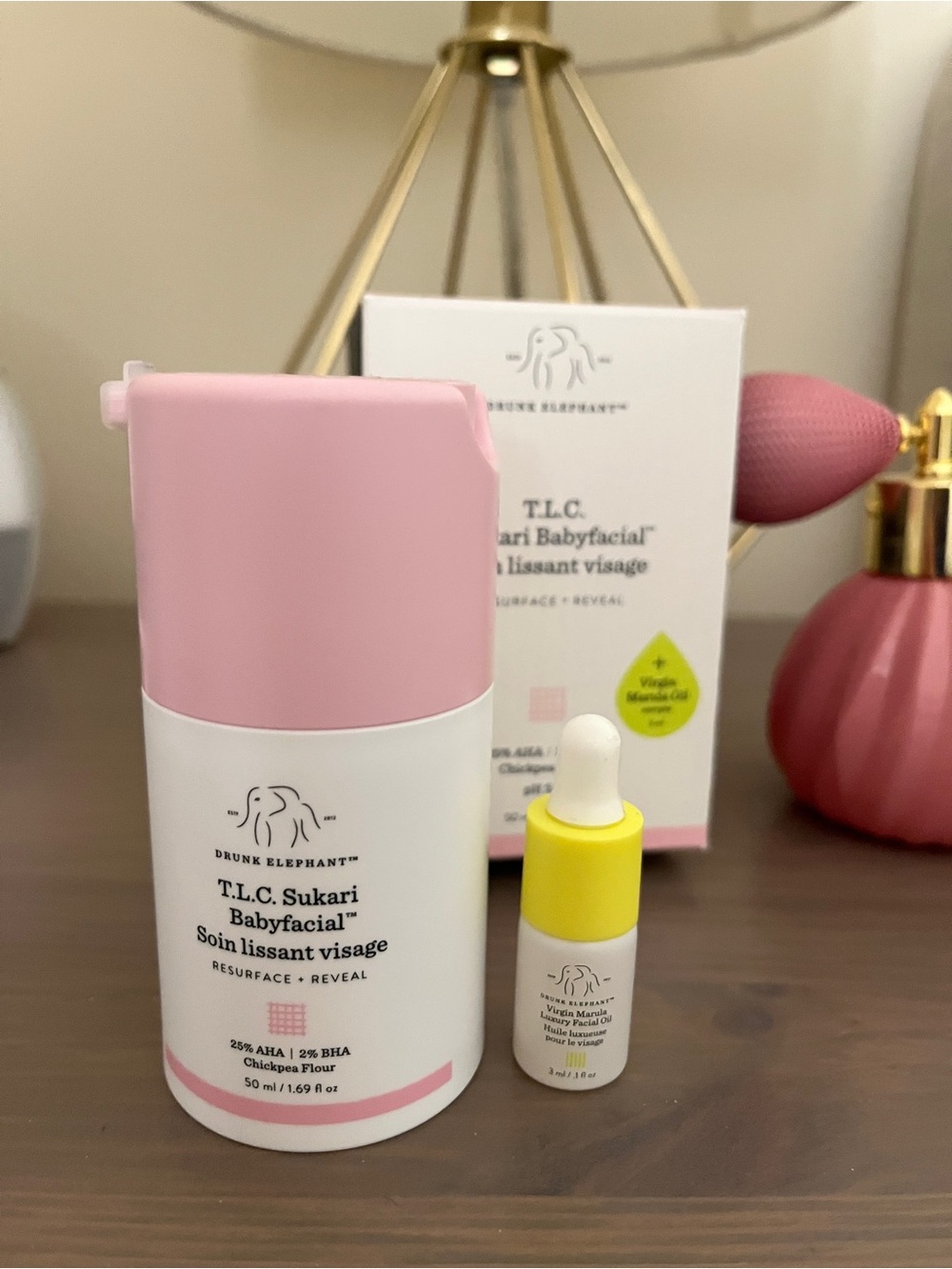Drunk Elephant T.L.C. Sukari Babyfacial with packaging